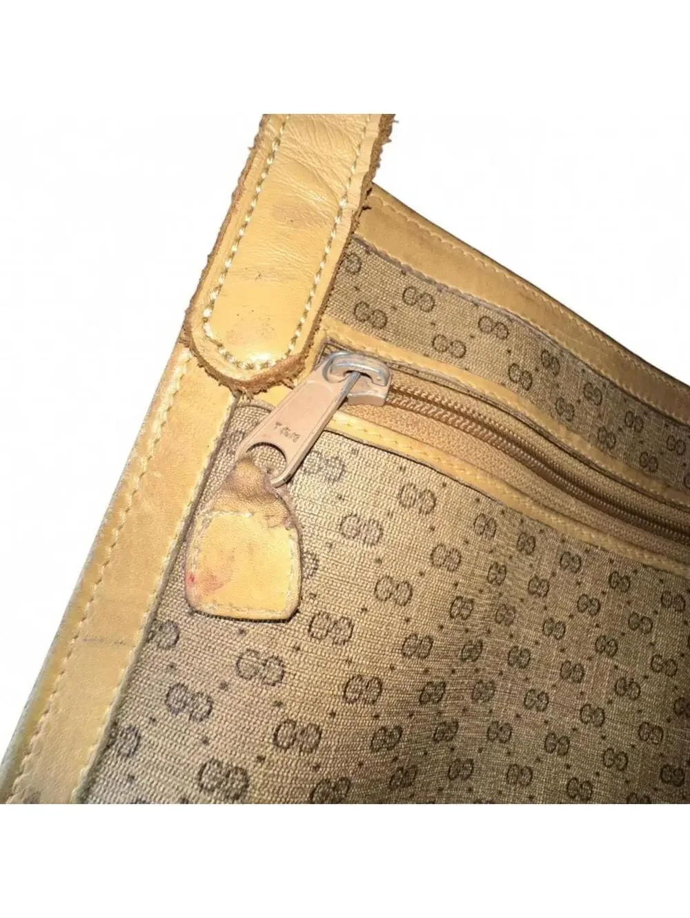 Rare Vintage Gucci GG Monogram Briefcase W Shoulder Strap – Leather Trim – Italy